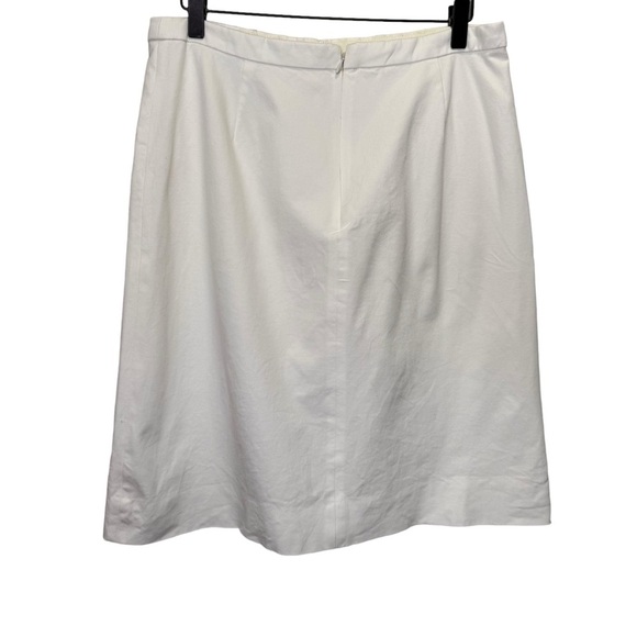 J Crew White A line Skirt Size 10 Neutral Minimalist - Picture 1 of 13
